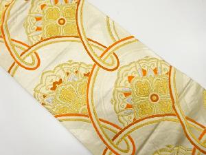 アンティーク　華紋青海波模様織り出し袋帯（材料）